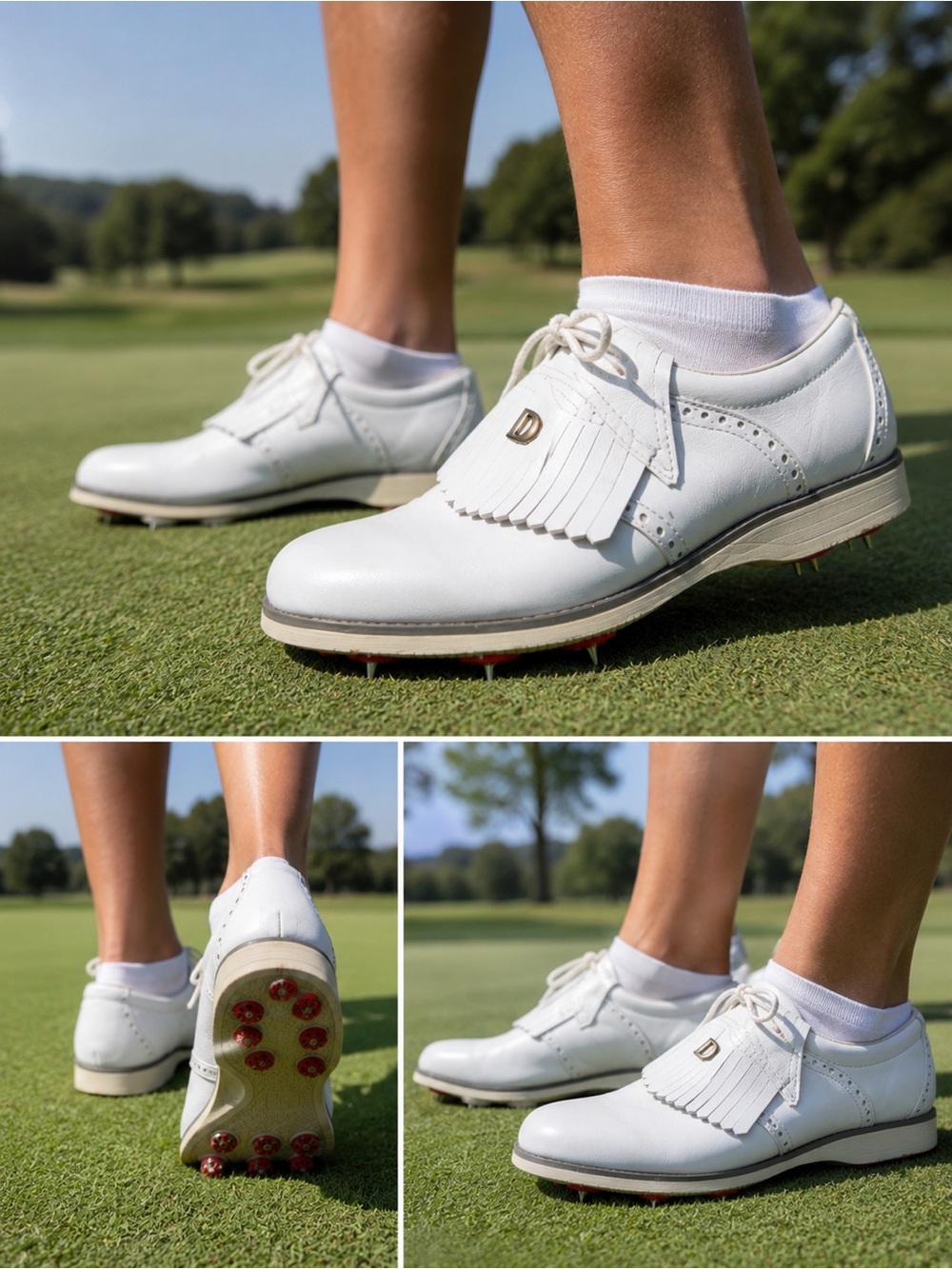 Dexter Classic Leather Golf Cleats With Metal Spikes